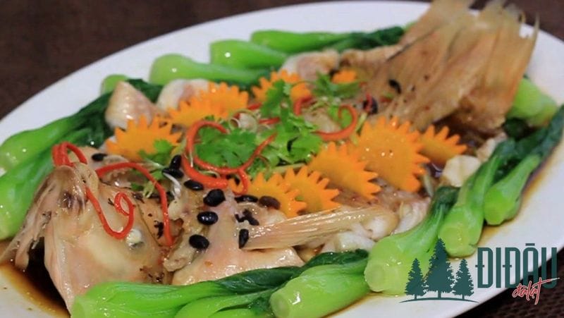 Cá diêu ​​hồng hấp xì dầu