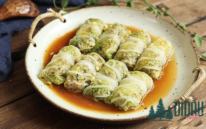 Cải thảo cuộn thịt hấp