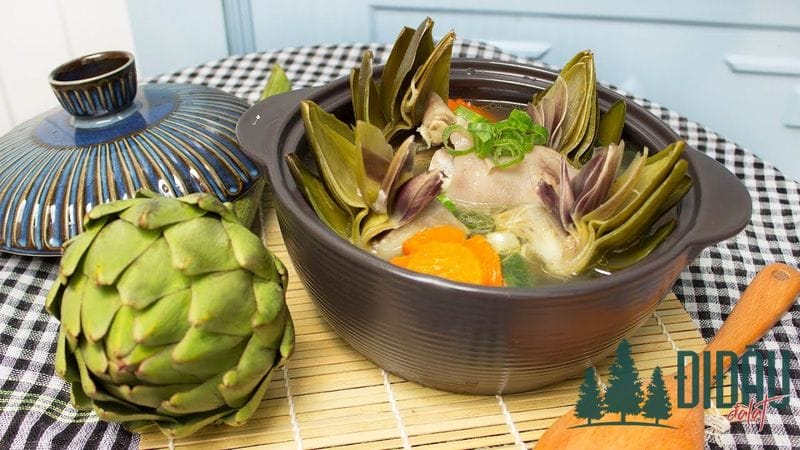 Canh atiso hầm sườn bò