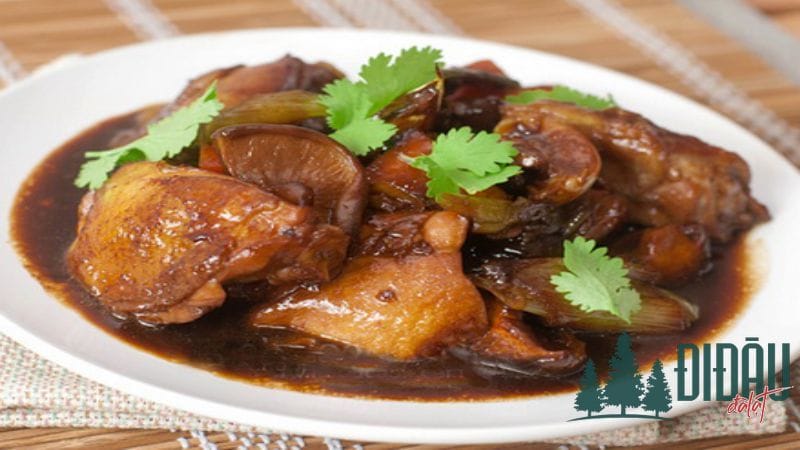 Cánh gà sốt nấm