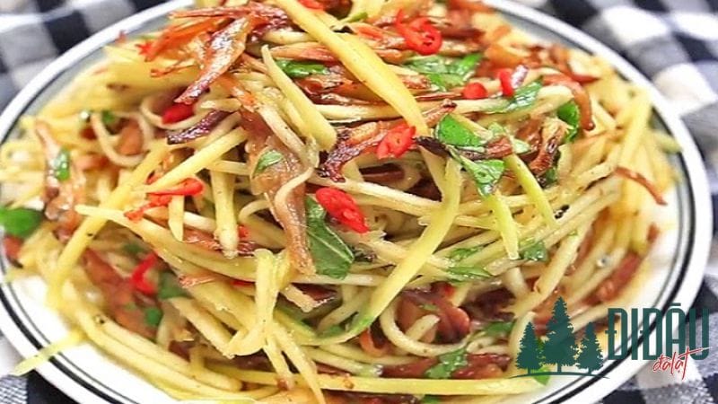 Gỏi xoài cá cơm khô