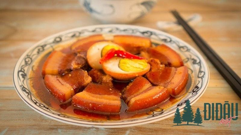 Thịt kho nấm với coca