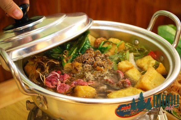 lẩu riêu cua bắp bò