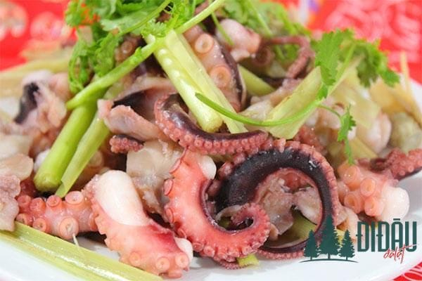 Bạch tuộc hấp gừng
