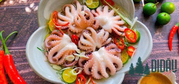 Bạch tuộc ngâm sả tắc