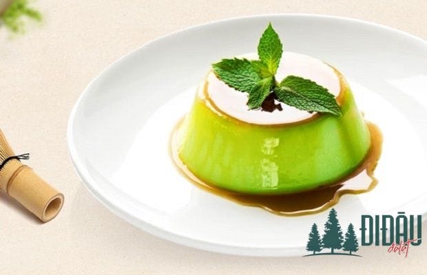 Bánh flan trà xanh