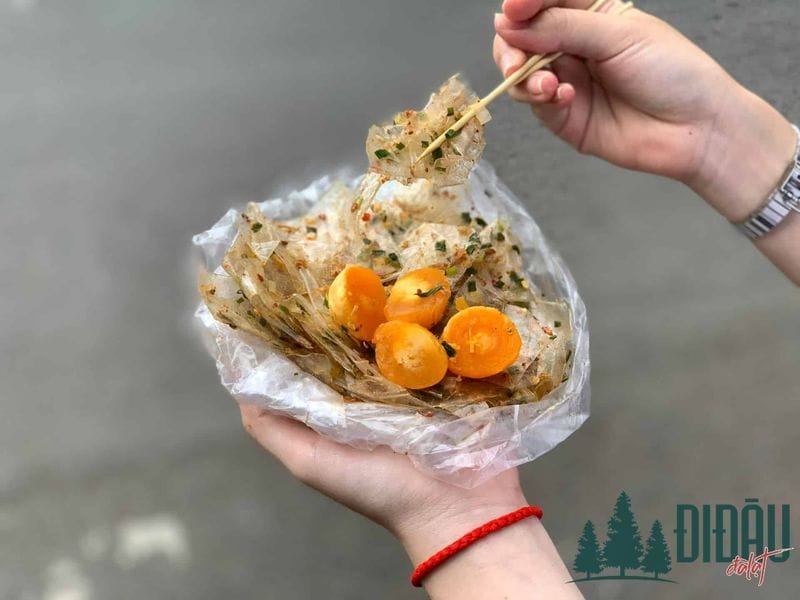 Bánh tráng trộn mỡ hành