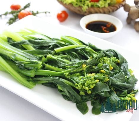 Cải ngồng luộc