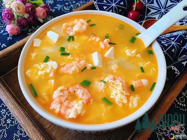 Canh đậu hũ nấu tôm