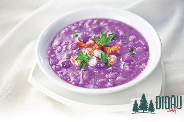 Canh khoai mỡ nấu tôm