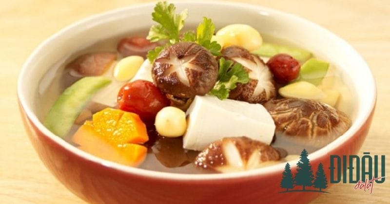 Canh nấm hạt sen