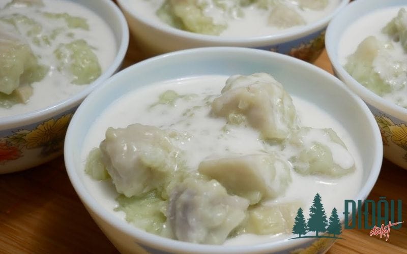 Chè khoai sọ nấu đậu xanh