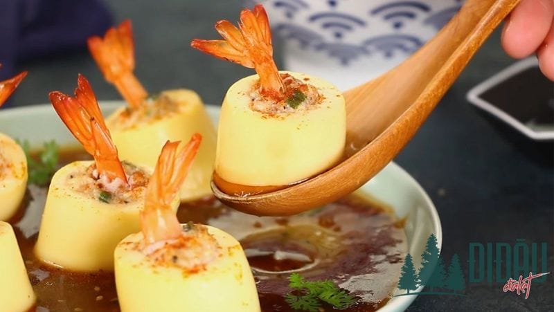 Đậu hủ non hấp tôm thịt