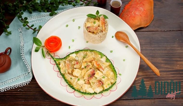 Đậu hủ non xào cua