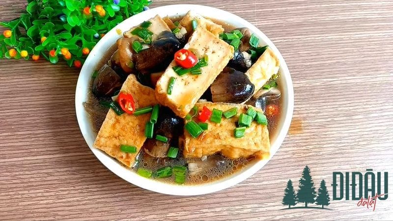 Đậu hũ om nấm