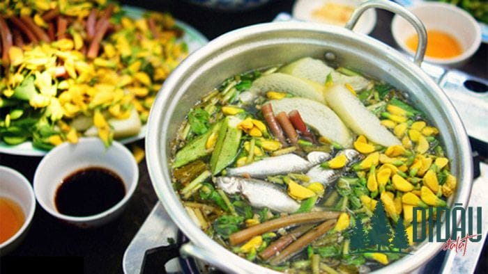 Lẩu cá linh bông điên điển