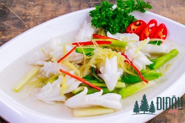 Mực hấp gừng