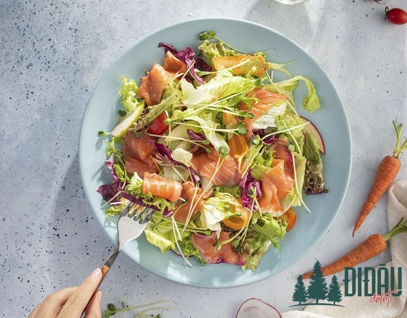Salad cá hồi dầu dấm