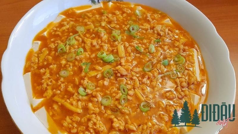 Trứng hấp đậu phụ