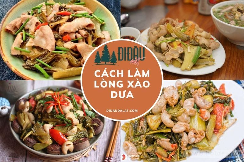 Cách làm lòng xào dưa giòn sần sật ngon không bị đắng cực đơn giản