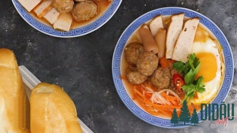Cách làm bánh mì chảo xíu mại