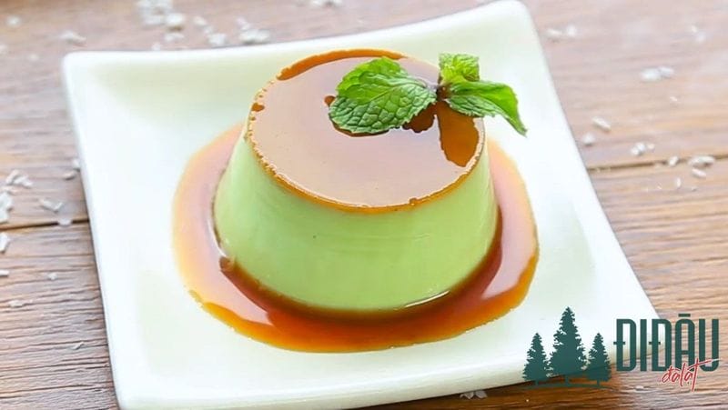 Công thức làm bánh flan lá dứa