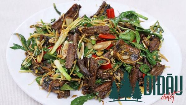 Lươn xào rau răm