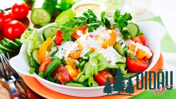 Salad rau trộn trái cây sốt mayonnaise