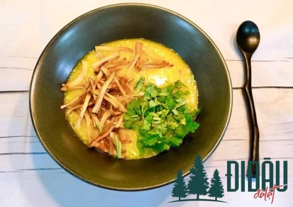 Cháo khoai nghệ nấm