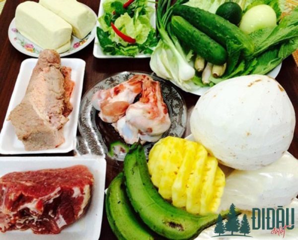 Nguyên liệu làm bò nhúng giấm